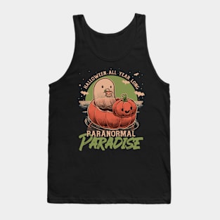 Halloween Paradise Cute Ghost - Vacation Funny Tank Top